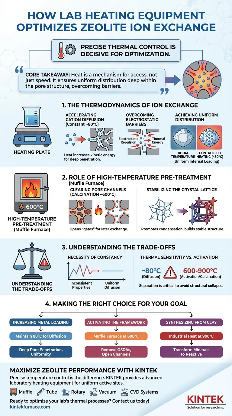 Come l'uso di un forno a muffola migliora il processo di scambio ionico negli zeoliti? Ottimizza le prestazioni del tuo catalizzatore Guida Visiva