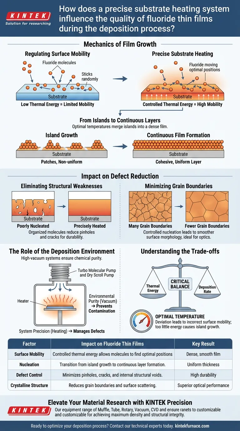 كيف يؤثر نظام تسخين الركيزة الدقيق على جودة طبقة الفلورايد الرقيقة؟ إتقان السلامة الهيكلية دليل مرئي