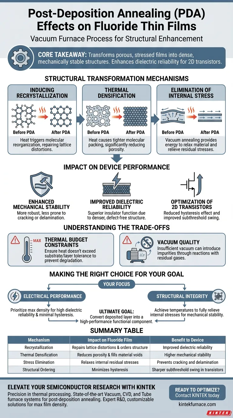 沉积后退火（PDA）对氟化物薄膜有什么影响？优化二维晶体管性能 图解指南