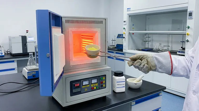 벌크 그래핀 탄소 질화물(BCN) 준비에서 머플로로의 역할은 무엇인가요? BCN 합성 마스터