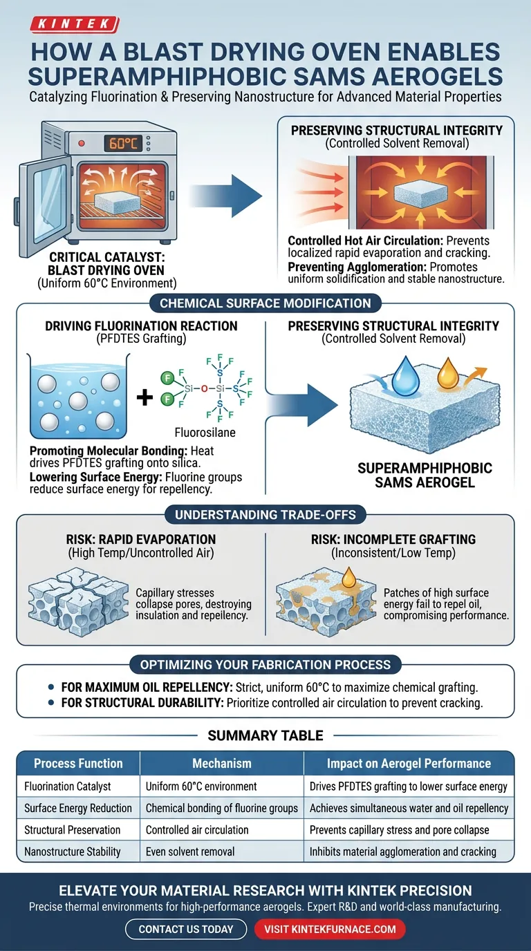 吹扫干燥炉如何促进SAMS气凝胶的超疏水性能？关键热量控制 图解指南