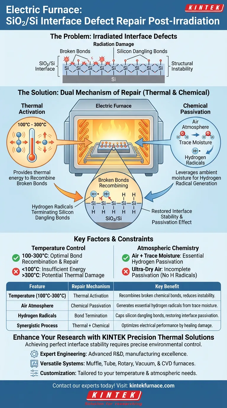 電気炉は、照射後アニーリング中にSiO2/Si界面構造の欠陥修復をどのように促進しますか？ ビジュアルガイド