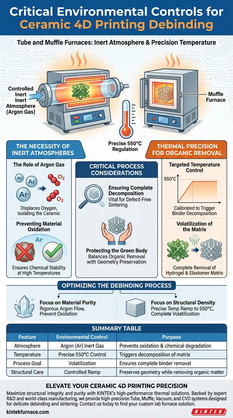 セラミック4Dプリンティングにおいて、ファーネスはどのような重要な環境制御を提供しますか？脱脂を完璧に成功させる ビジュアルガイド