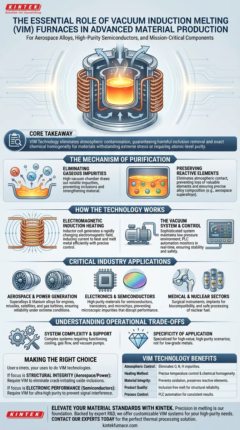 真空感应熔炼 (VIM) 炉为何至关重要？为航空航天和半导体解锁纯度 图解指南
