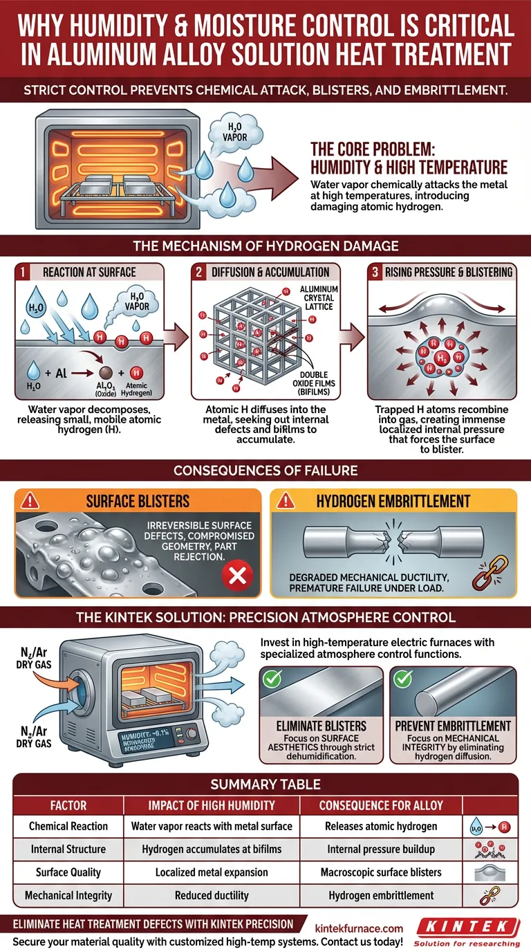 Por que a umidade deve ser controlada em fornos de ligas de alumínio? Evite Bolhas e Danos por Hidrogênio Agora Guia Visual