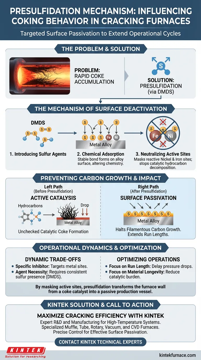 预硫化工艺通过何种机制影响裂化炉管的结焦行为？ 图解指南