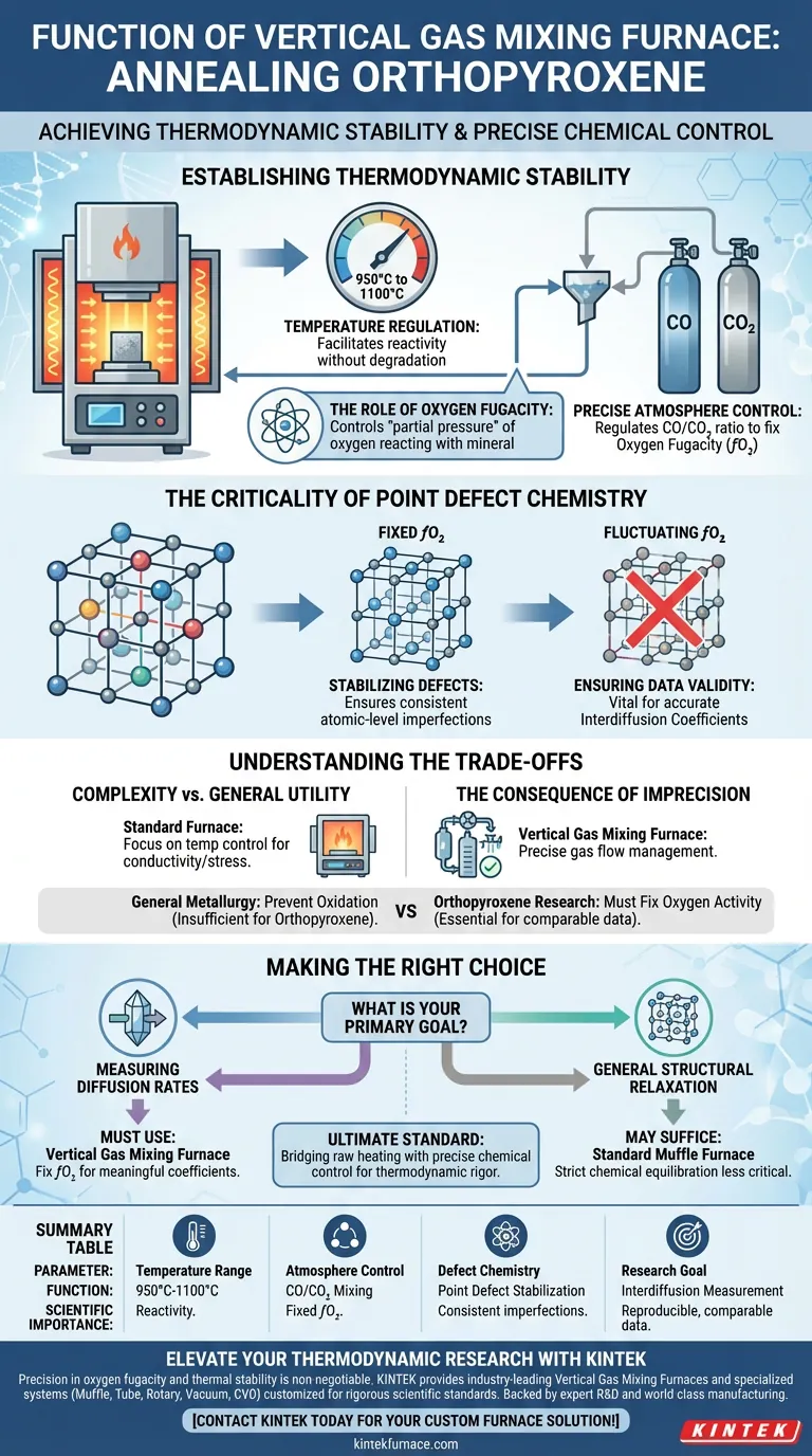 在斜方辉石退火过程中，立式气体混合炉的作用是什么？实现精确的稳定性 图解指南