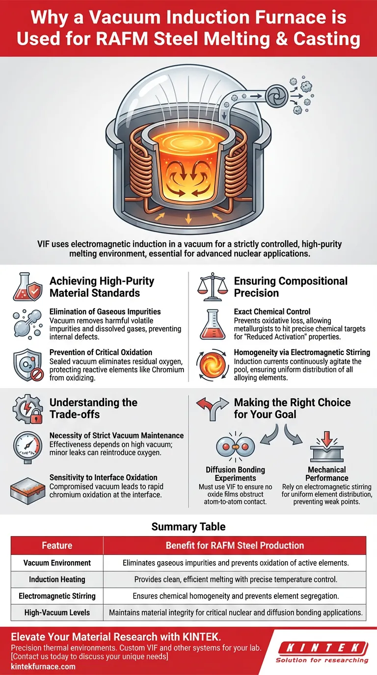 为什么真空感应炉用于RAFM钢的熔炼和铸造？精密纯度用于核研究 图解指南