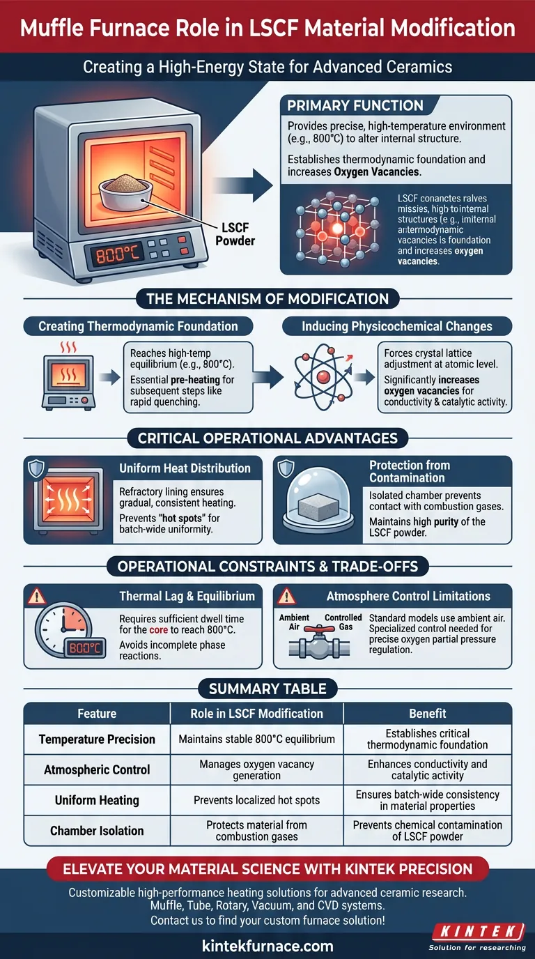 Quelle est la fonction d'un four à moufle dans la modification du LSCF ? Obtenir une base thermique précise pour les céramiques avancées Guide Visuel