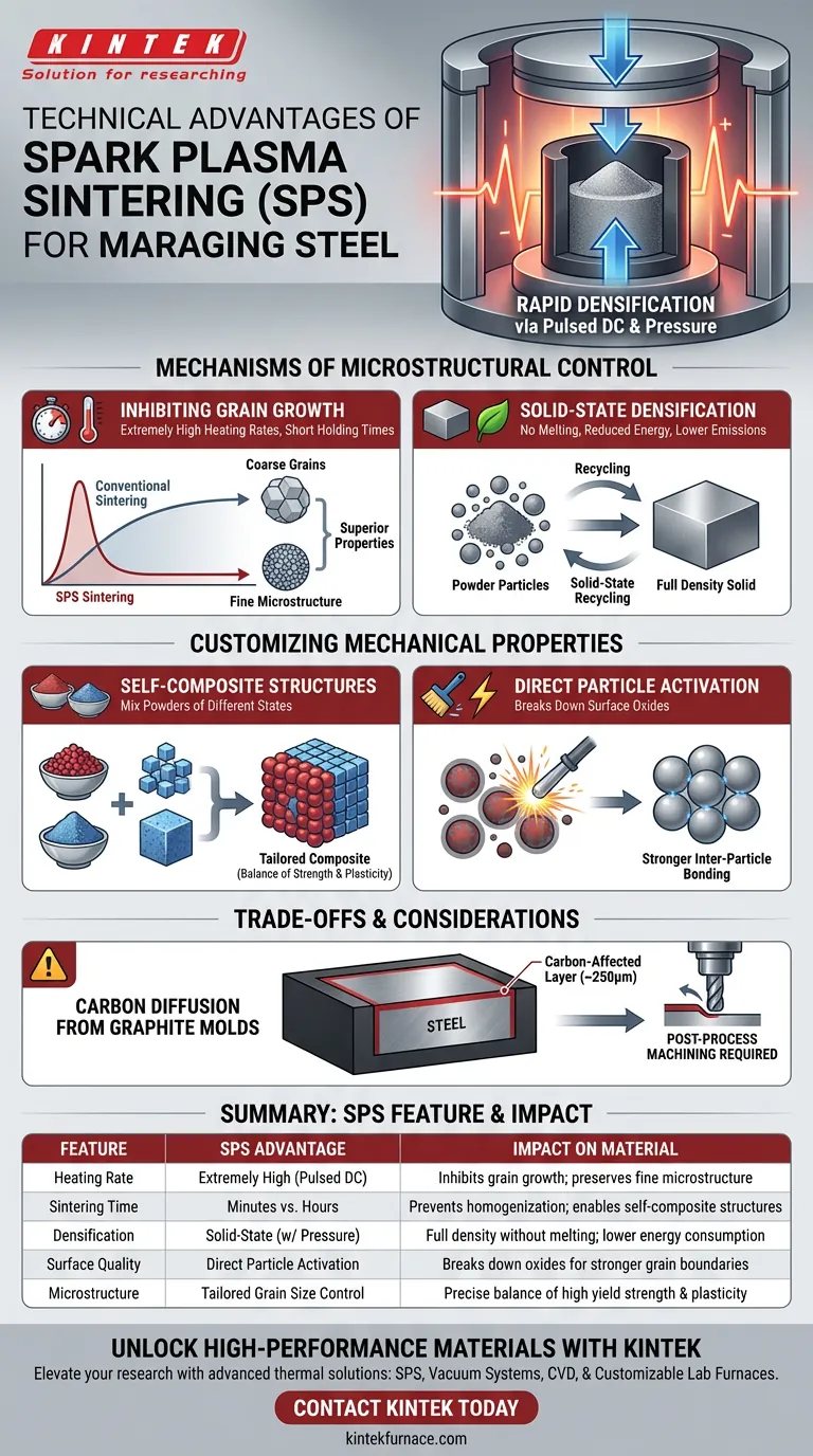 马氏体时效钢的放电等离子烧结（SPS）在技术上有哪些优势？实现快速致密化 图解指南