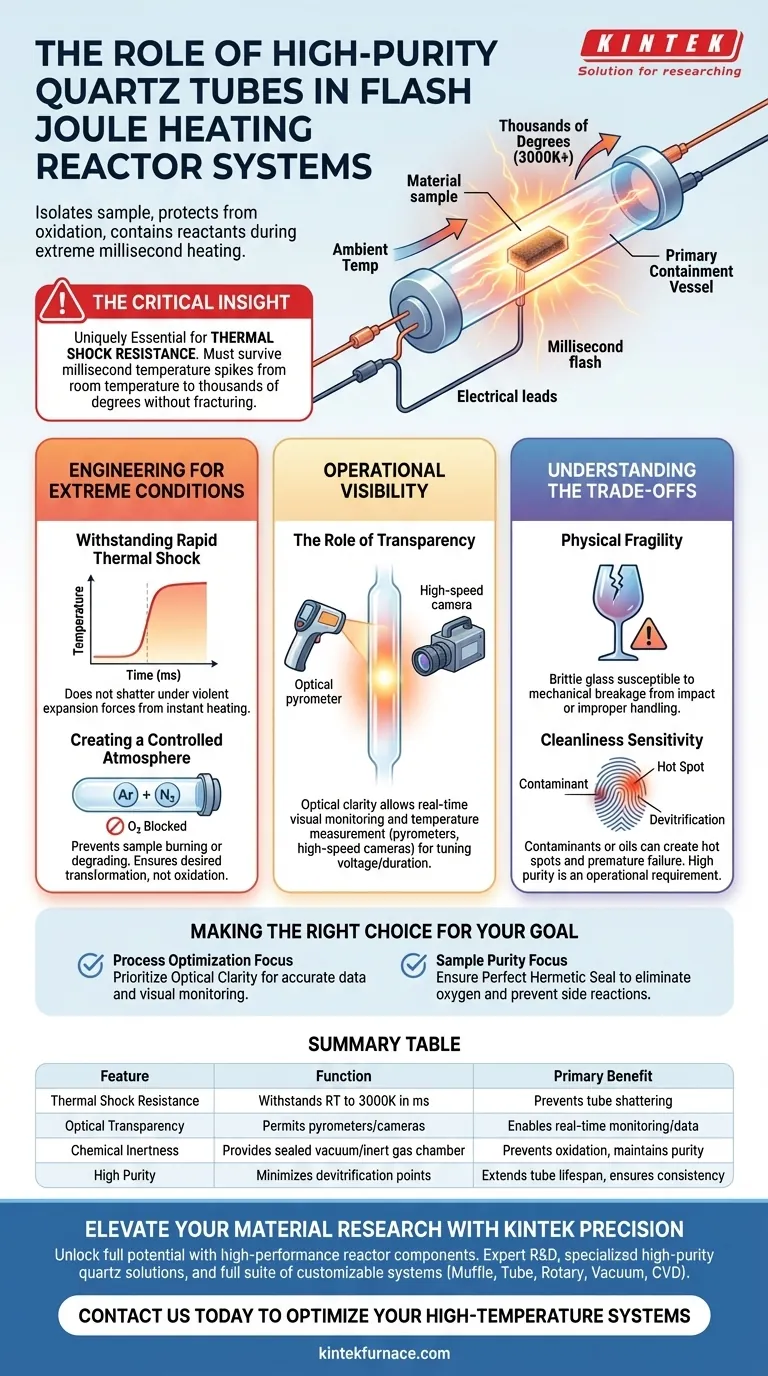 ما هو الدور الذي تلعبه أنابيب الكوارتز عالية النقاء في التسخين السريع بالجول؟ ضمان السلامة والتحكم في العملية دليل مرئي