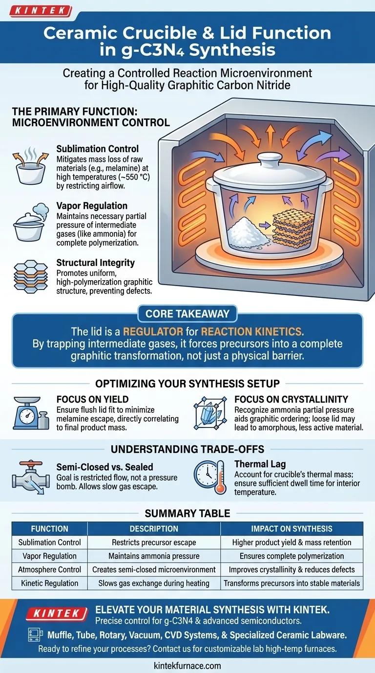 带盖陶瓷坩埚在 g-C3N4 合成中的作用是什么？优化您的缩聚反应结果 图解指南