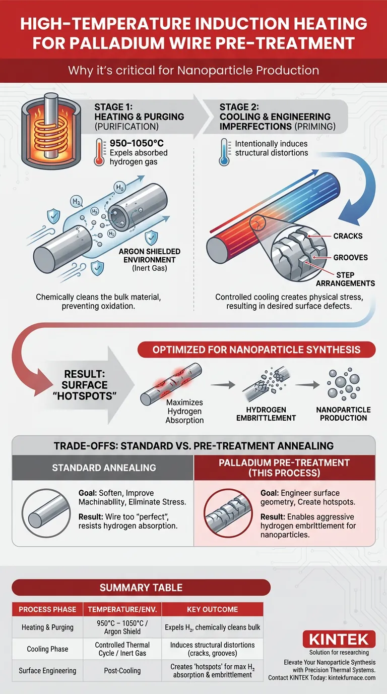 Por que um forno de aquecimento por indução de alta temperatura é necessário para o recozimento de fio de paládio? Otimizar a Preparação de Nanopartículas Guia Visual