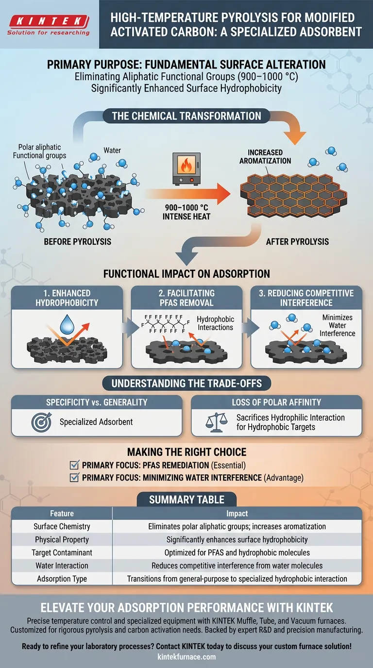 高温熱分解の主な目的は何ですか？疎水性を高めてPFAS除去を強化する ビジュアルガイド