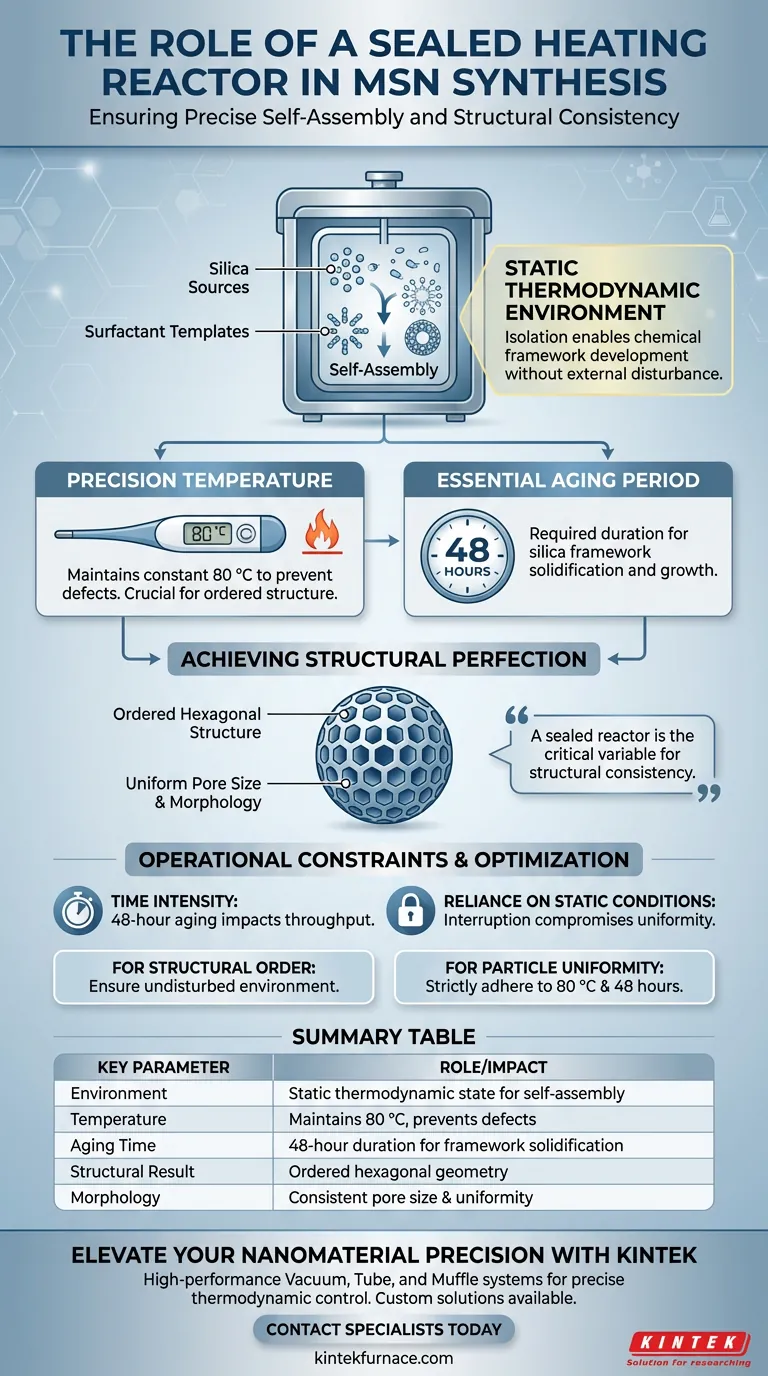 Qual é o papel de um reator de aquecimento selado na síntese de MSNs? Master Precision Pore Uniformity Guia Visual