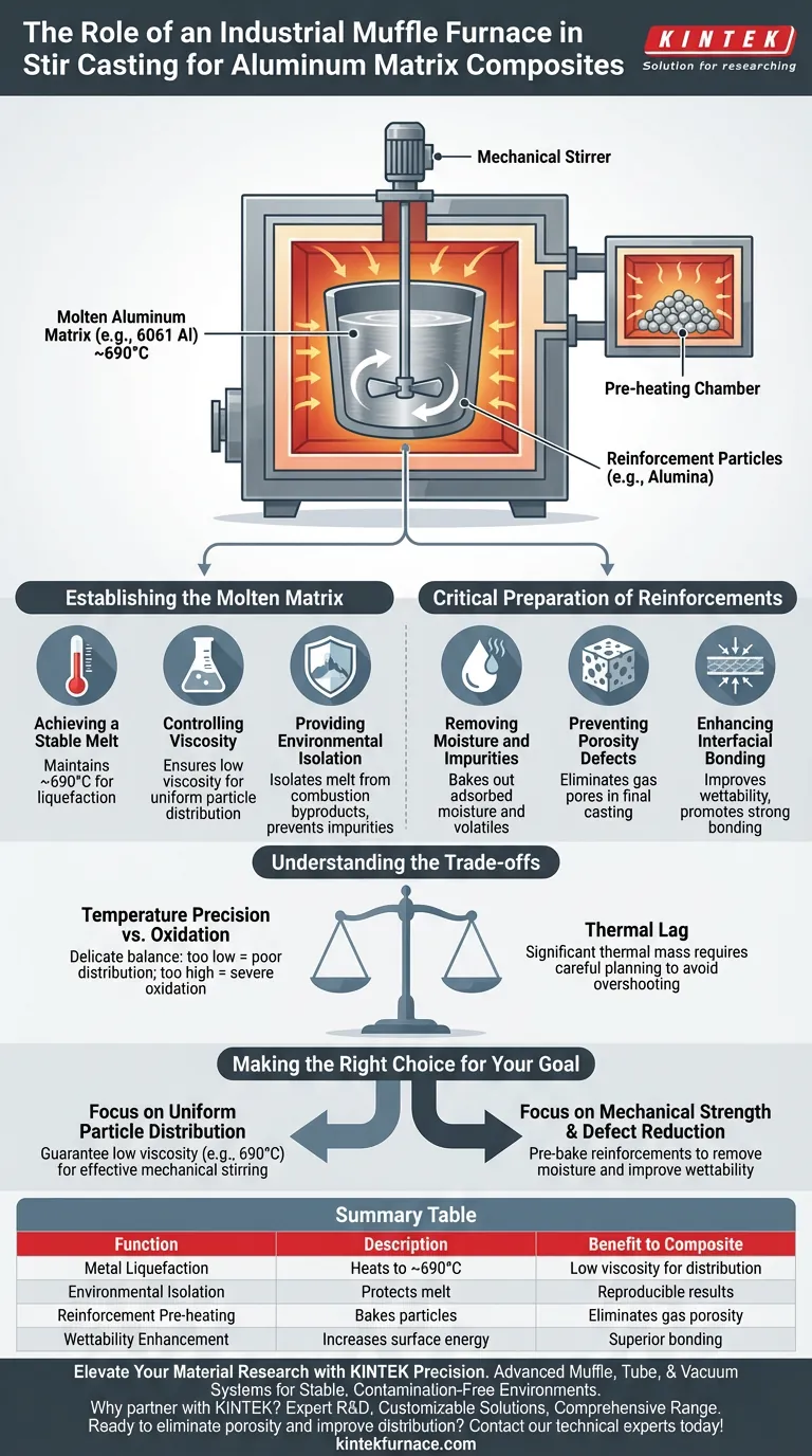 在搅拌铸造中，工业马弗炉的功能是什么？增强铝基复合材料的生产 图解指南