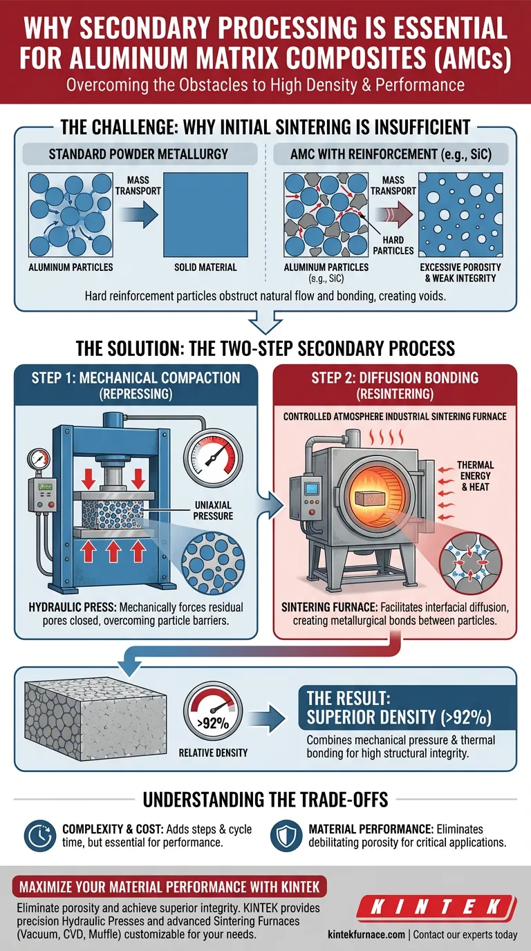 アルミニウムマトリックス複合材料に油圧プレスと焼結炉を用いた二次加工が必要なのはなぜですか？ ビジュアルガイド