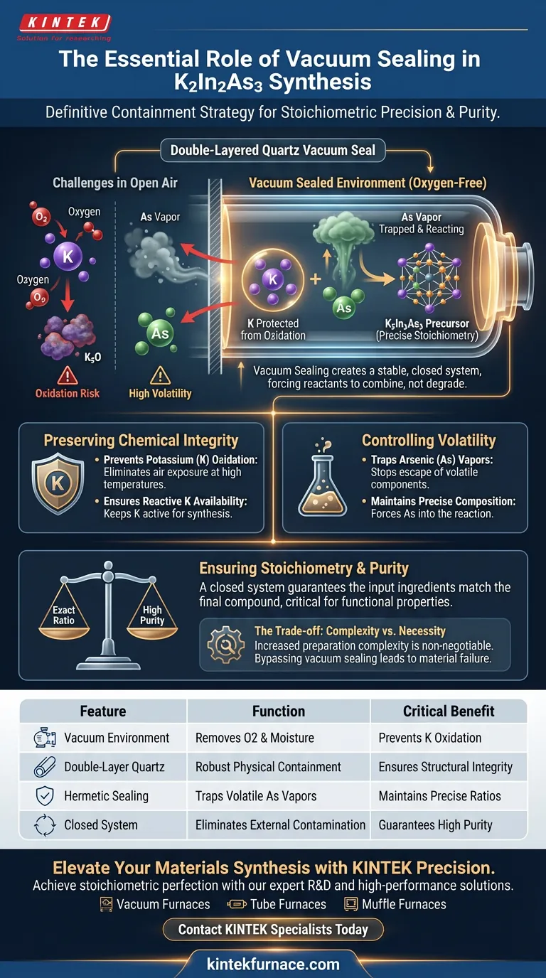 真空密封技术对于K2In2As3的合成为何至关重要？掌握高纯度固相反应 图解指南