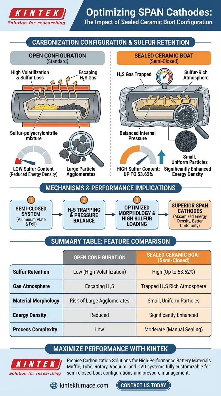 密封陶瓷舟如何影响SPAN硫含量？解锁高能量阴极53.62%的保持率 图解指南