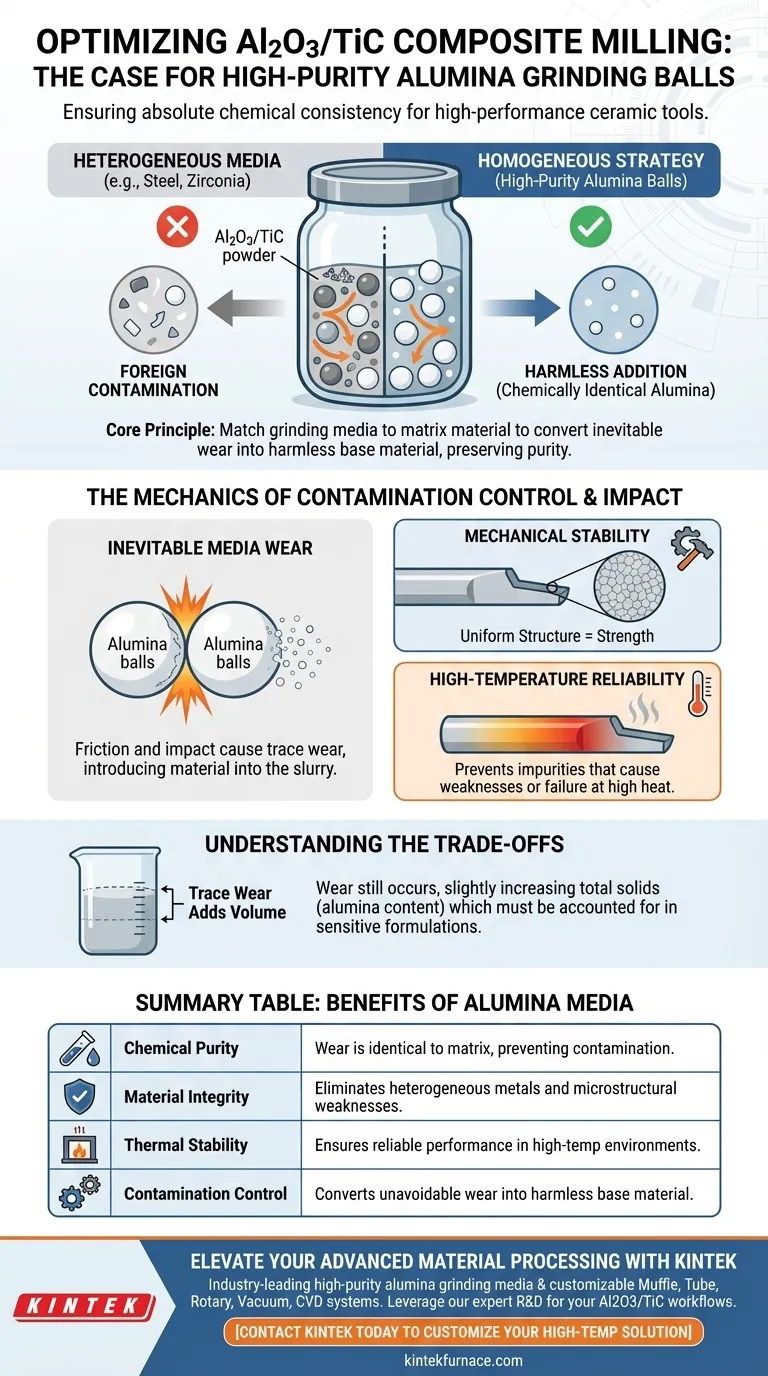 为什么使用高纯氧化铝研磨球进行Al2O3/TiC研磨？保持化学成分一致性 图解指南