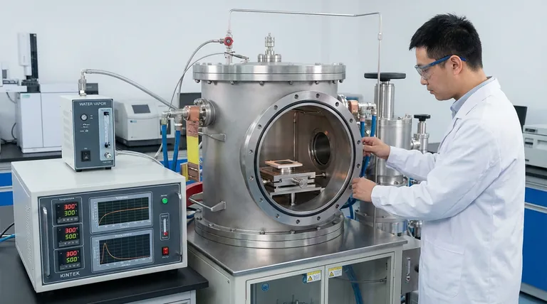Como funciona um dispositivo de aquecimento de temperatura constante com uma câmara de vácuo para grafeno? Domine os testes de degradação