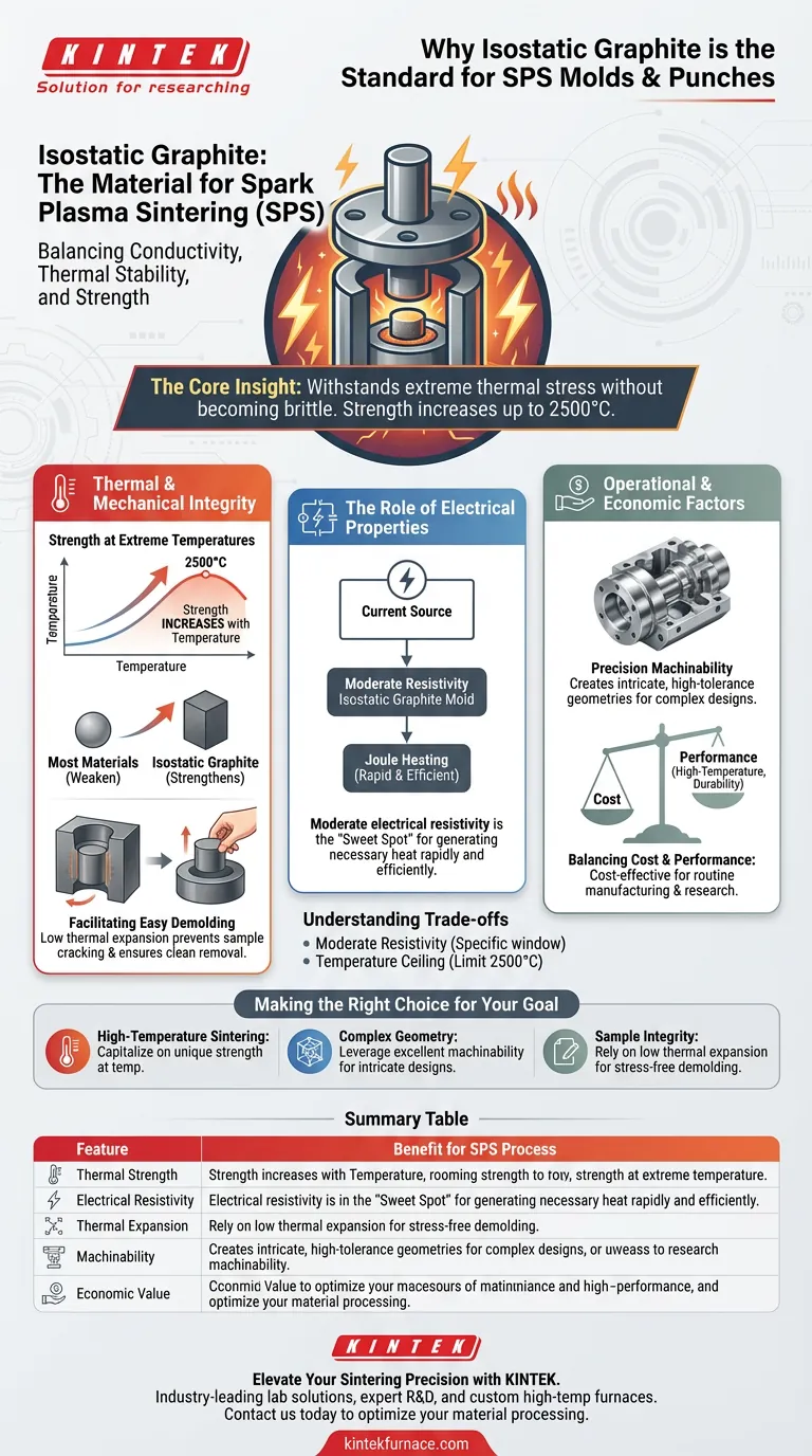 Por que o grafite isostático é o material mais comum para moldes SPS? Desbloqueie a precisão de sinterização de alto desempenho Guia Visual