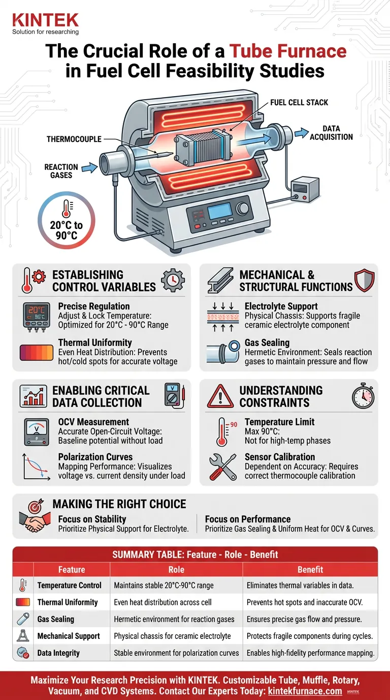 在燃料电池可行性研究中，管式炉的作用是什么？优化您的热控制 图解指南