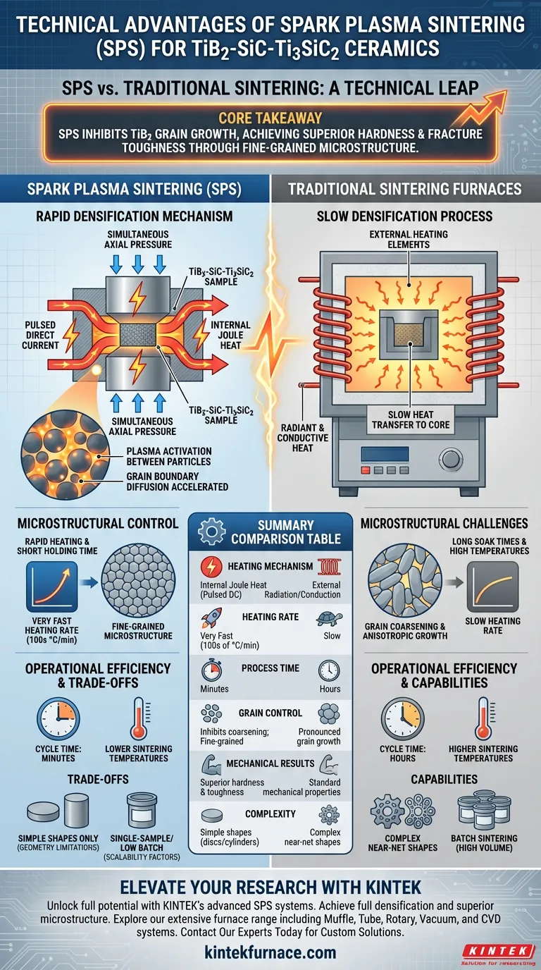 火花等离子烧结 (SPS) 系统的技术优势是什么？实现卓越的 TiB2 陶瓷性能 图解指南