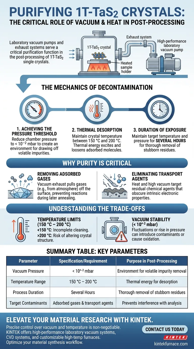 在 1T-TaS2 晶体制备中，实验室真空泵如何使用？确保峰值样品纯度 图解指南