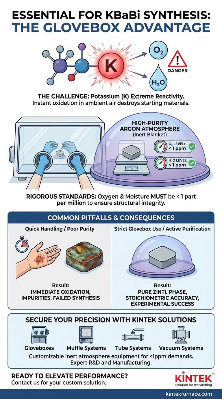 Por que um ambiente de caixa de luvas é necessário para a síntese de KBaBi? Proteja matérias-primas sensíveis hoje Guia Visual