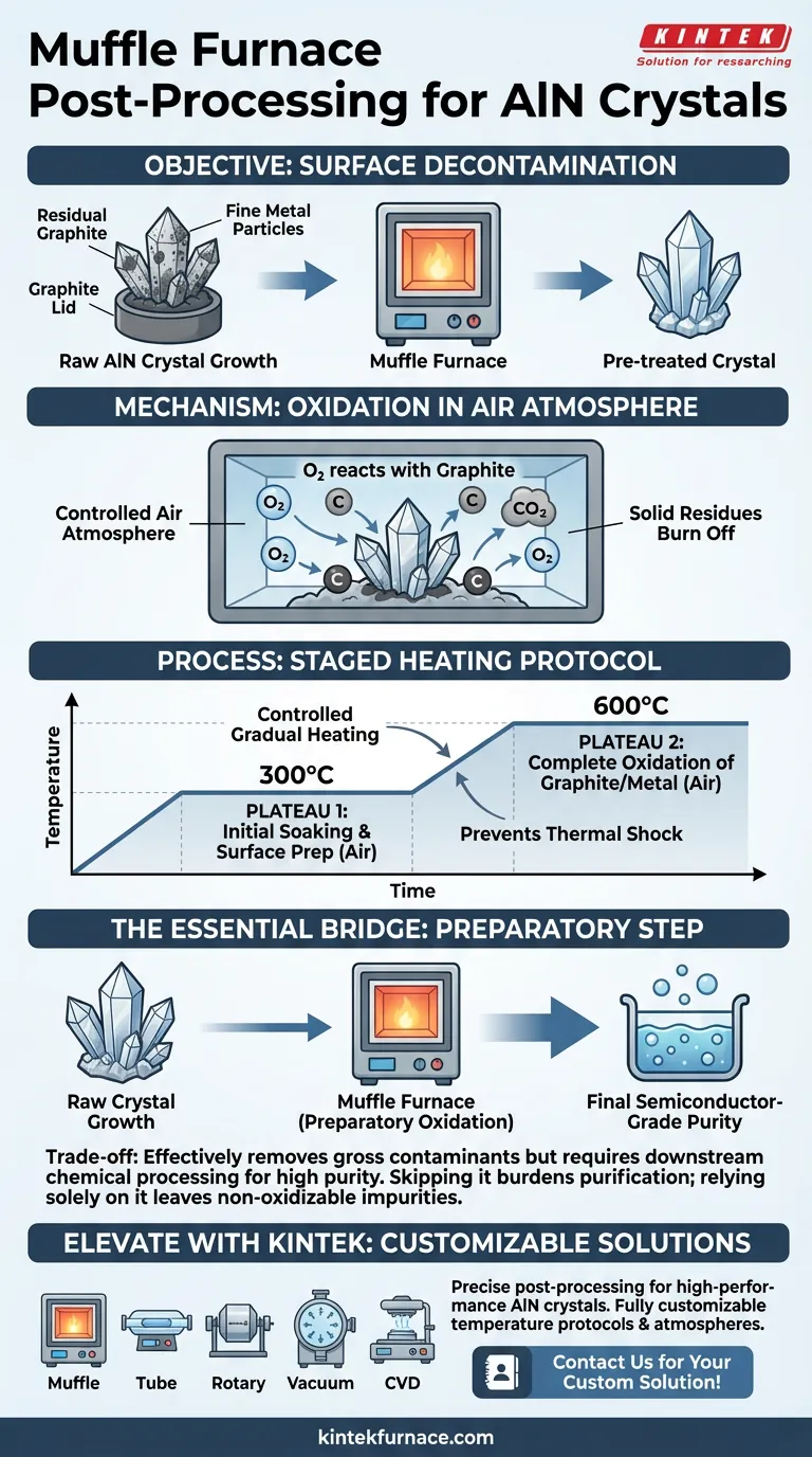AlN結晶の後処理にマッフル炉はどのように利用されますか？段階的酸化による表面純度の最適化 ビジュアルガイド