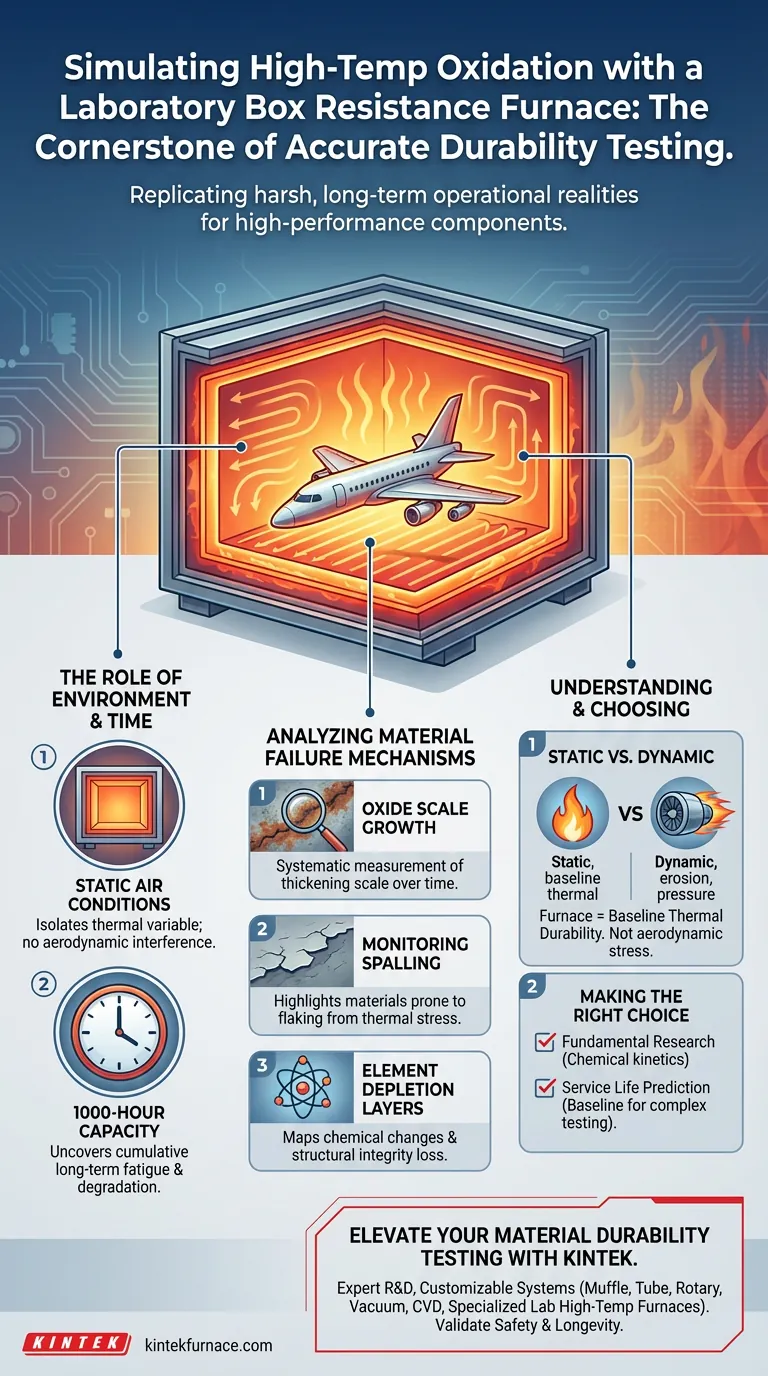 Warum ist ein Labor-Boxwiderstandsofen für die Simulation langfristiger Hochtemperatur-Oxidationsbelastung unerlässlich? Visuelle Anleitung