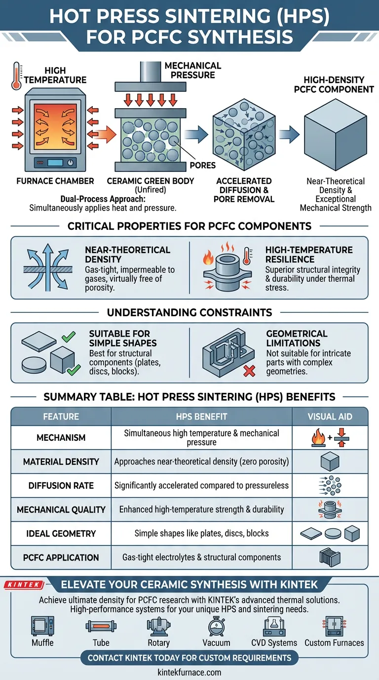 热压烧结（HPS）炉的功能是什么？掌握用于PCFC的高密度陶瓷 图解指南