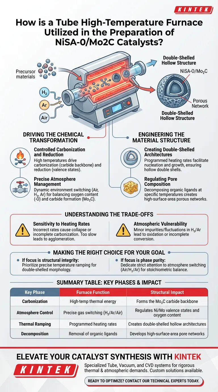 Как трубчатая высокотемпературная печь используется при подготовке катализаторов NiSA-O/Mo2C? Руководство по экспертному синтезу Визуальное руководство