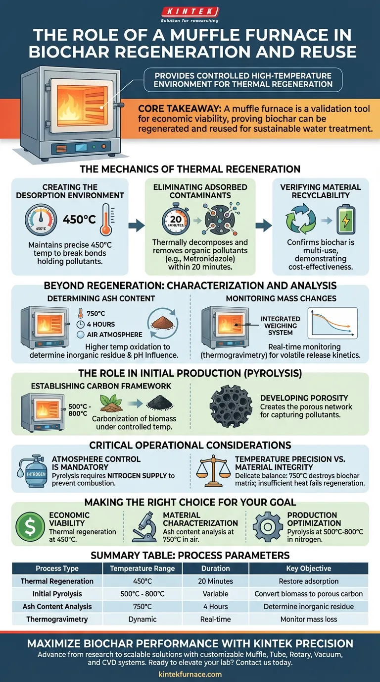 バイオ炭の再生と再利用の研究におけるマッフル炉の役割は何ですか？持続可能な水処理を解き明かす ビジュアルガイド
