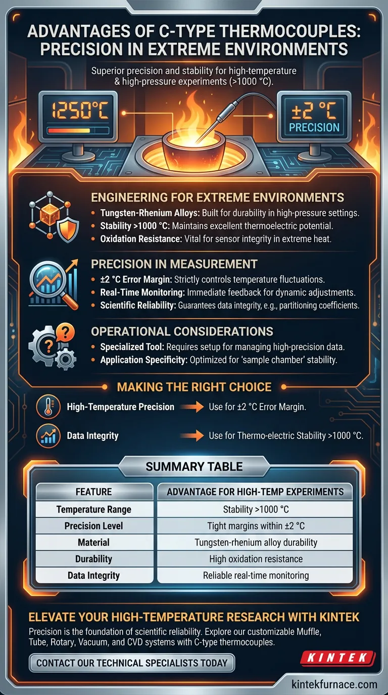 在高温实验中使用C型热电偶有什么优点？在1000°C以上实现精确测量 图解指南