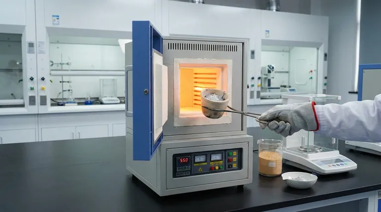 Quais condições de processo necessárias um forno mufla fornece para a análise de cinzas de pó de fruta? Dominando a Oxidação a 550°C