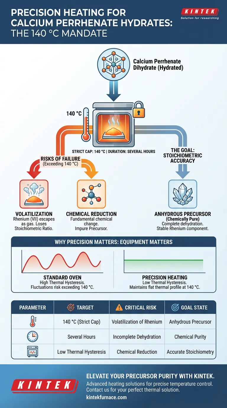 为什么钙铼酸盐需要温度控制加热设备？确保铼在 140 °C 下的稳定性 图解指南