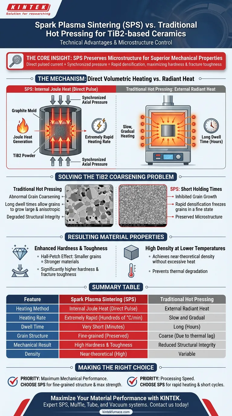 火花等离子烧结 (SPS) 系统在 TiB2 陶瓷方面具有哪些技术优势？实现卓越强度 图解指南