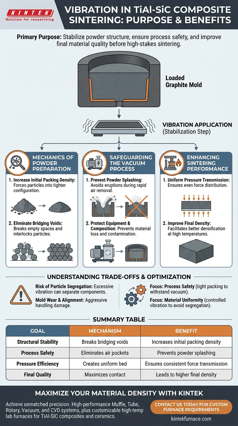 对装有石墨模具施加振动的目的是什么？提高 TiAl-SiC 复合材料的烧结性能 图解指南