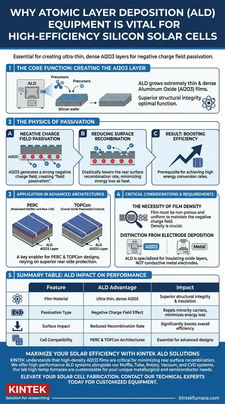 Por que o equipamento ALD é usado para passivação traseira de células solares de silício? Otimize a eficiência de suas células PERC e TOPCon Guia Visual