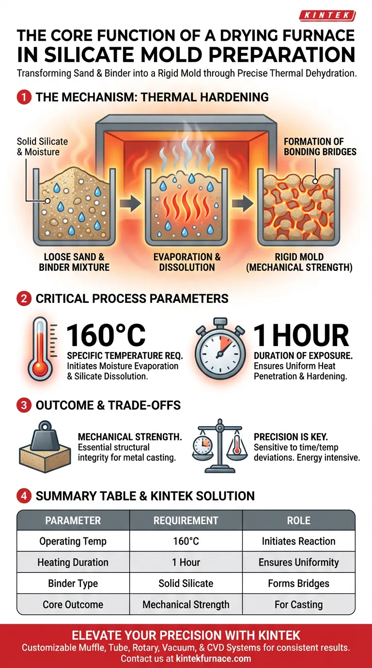 在模具准备过程中，干燥炉的核心功能是什么？制造高强度无机硅酸盐模具 图解指南