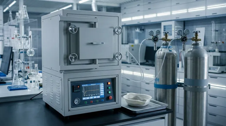 Каково значение контроля атмосферы и скорости нагрева в восстановительной печи для катализаторов Ni-WOx?