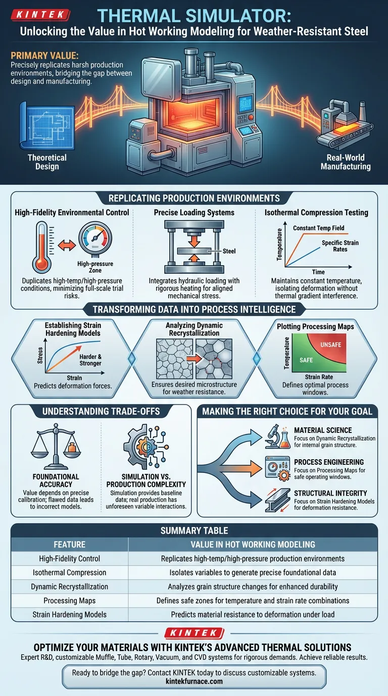 使用热模拟器对耐候钢的主要价值是什么？精密热加工建模 图解指南