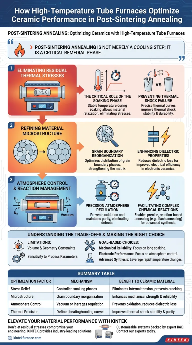 高温管式炉如何优化陶瓷材料在烧结后退火过程中的性能？ 图解指南