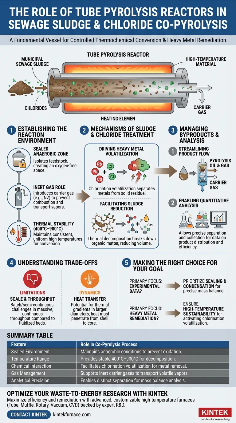 管式热解反应器在污泥和氯化物共热解中扮演什么角色？增强重金属去除 图解指南