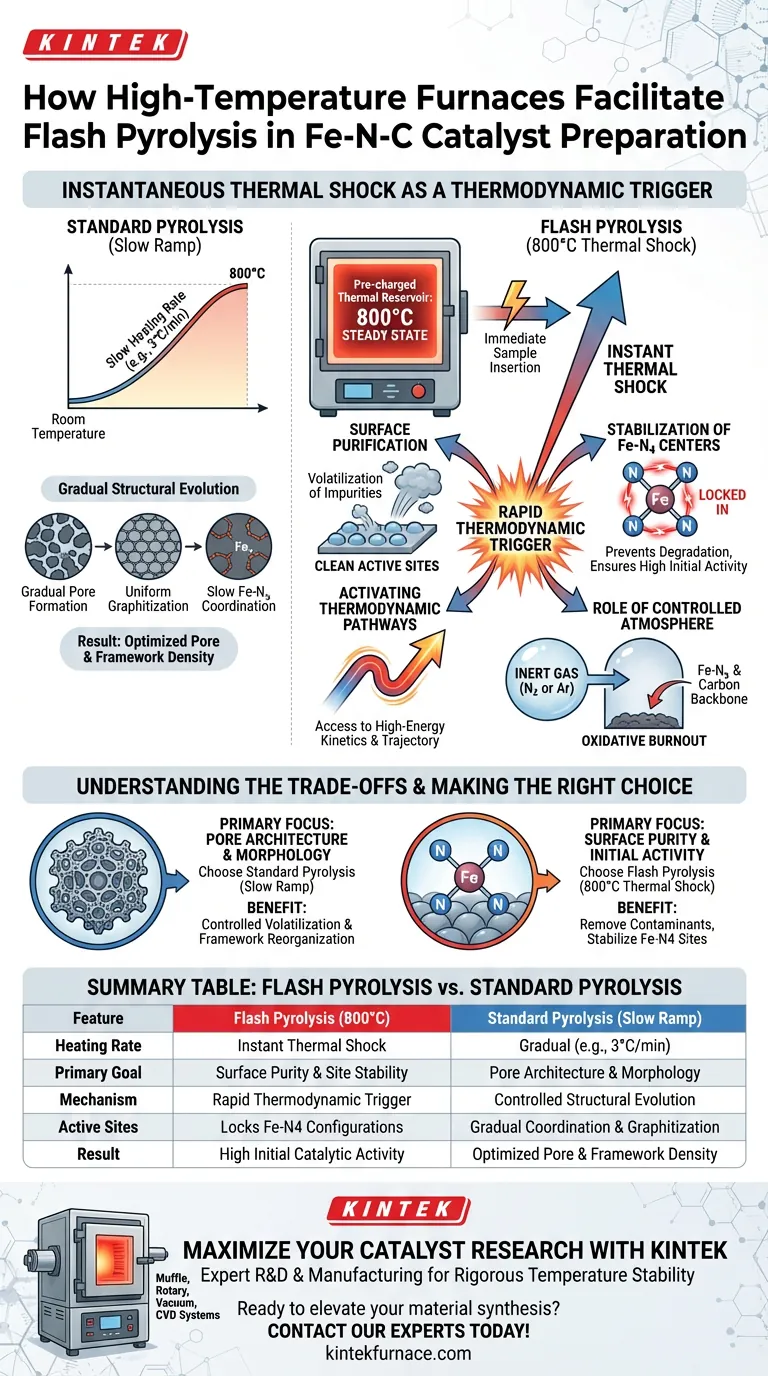 高温炉はフラッシュパイロリシスをどのように促進しますか？Fe-N-C触媒性能の向上 ビジュアルガイド