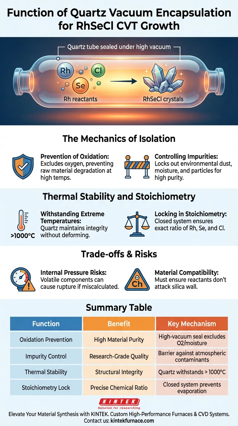 石英真空封装在 RhSeCl CVT 中有什么作用？掌握纯晶体生长 图解指南