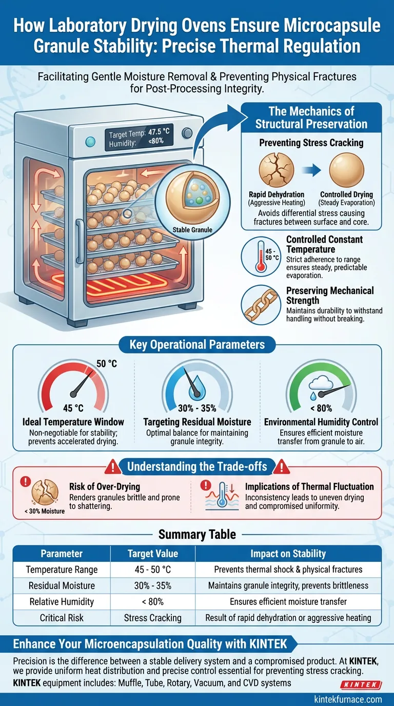 実験用乾燥オーブンは、マイクロカプセル粒子の構造安定性をどのように確保しますか？専門家による乾燥ガイド ビジュアルガイド