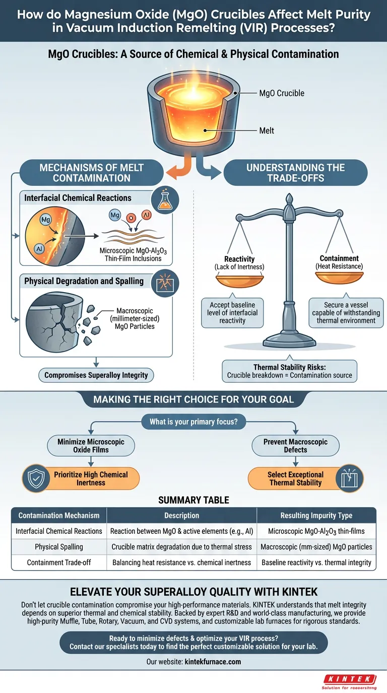 MgO 도가니가 용융물의 순도에 미치는 영향은? 고순도 진공 유도 재용해 전략 시각적 가이드